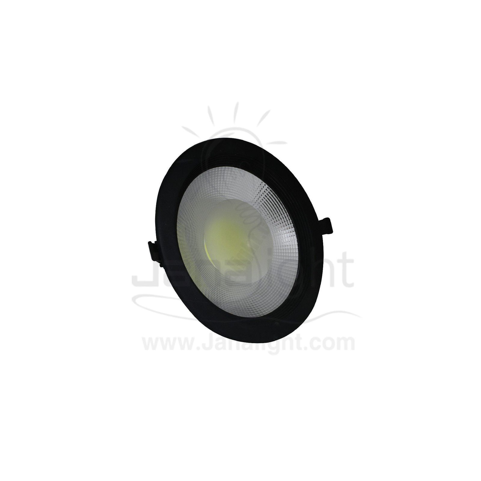 كشاف 30 وات كومبكت ابيض حلق اسود مط جنى لايت plastic white compact 30 watt downlight